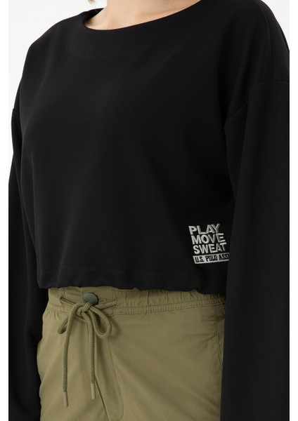 Kadın Siyah Sweatshirt 50271597-VR046