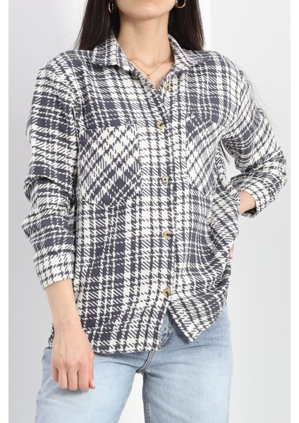 Çift Cep Oduncu Gömlek Gribeyaz - 20905.1874. indirimleri