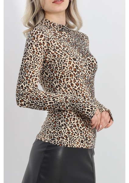 Parmak Geçmeli Bluz Leopar - 21756.200.