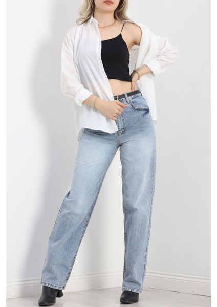 Oversize Terikoton Gömlek Kırıkbeyaz - 20369.1874. fiyatları