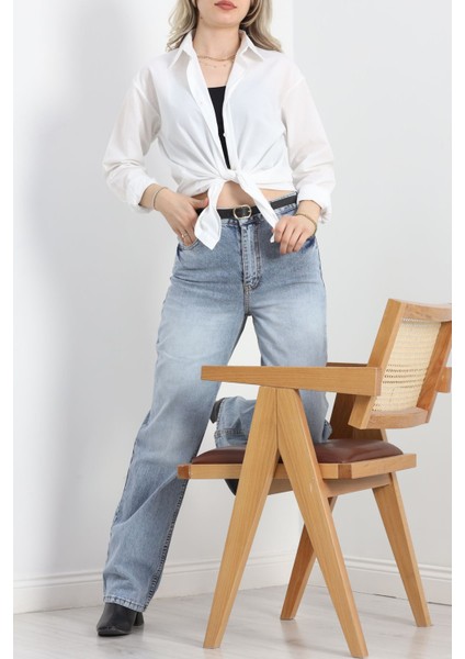 Oversize Terikoton Gömlek Kırıkbeyaz - 20369.1874. fırsatları