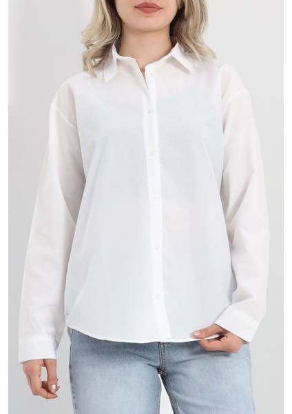 Oversize Terikoton Gömlek Kırıkbeyaz - 20369.1874. indirimleri