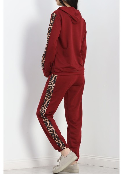 Leopar Garnili Takım Bordo - 20112.1857. indirimleri