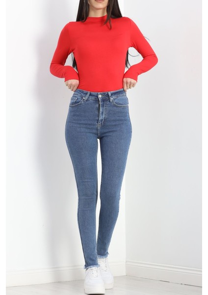 Dar Paça Püsküllü Kot Pantolon Açıkmavi - 19493.1900. indirimleri