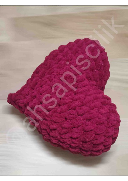 Kalp Model Puff Polar Yastık ( El Yapımı )
