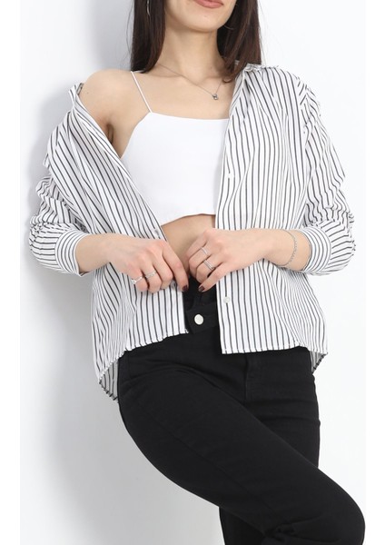 Çizgili Gömlek Beyazsiyah - 19335.1874. modelleri