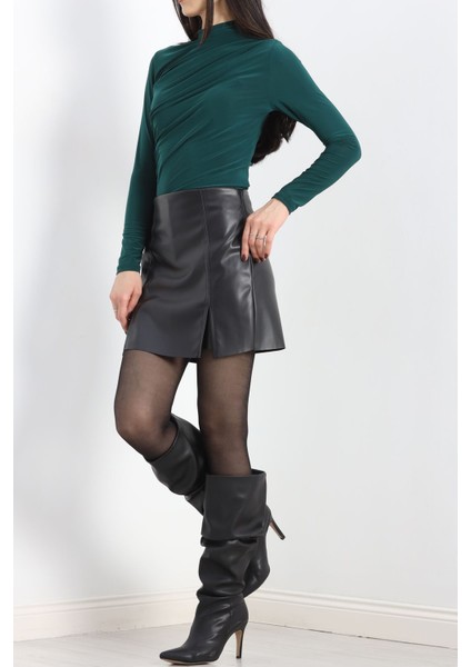 Drape Detaylı Bluz Zümrüt - 20552.1595. fırsatları