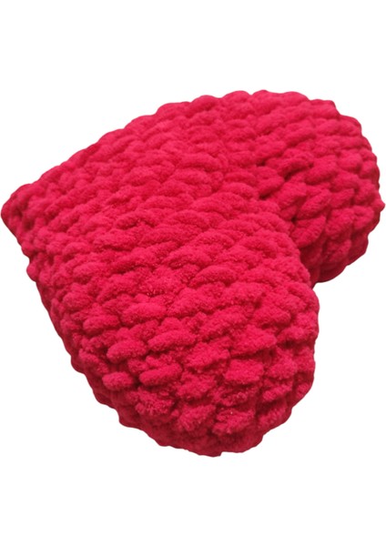Kalp Model Puff Polar Yastık ( El Yapımı )