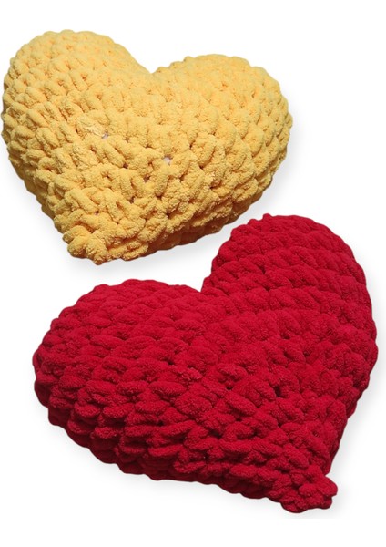 Kalp Model Puff Polar Yastık ( El Yapımı )