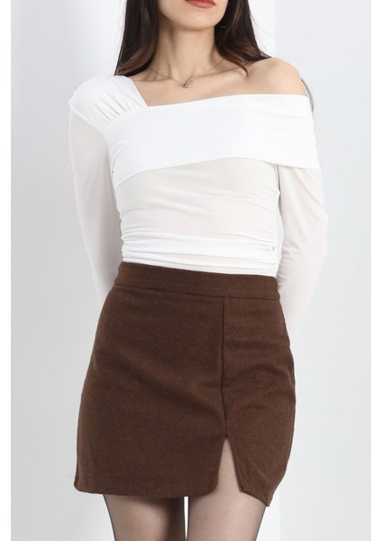 Tek Omuz Sandy Bluz Beyaz - 20851.1892. modelleri