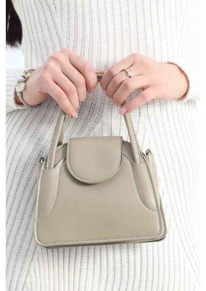 Kapaklı Mini Çanta Vizon - 3019.1853. fiyatları