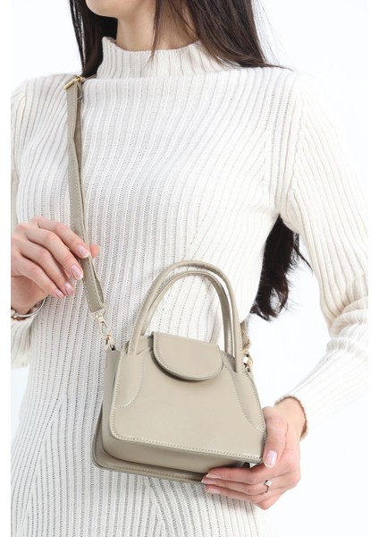 Kapaklı Mini Çanta Vizon - 3019.1853. modelleri