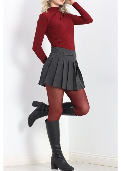 Drape Detaylı Bluz Bordo - 20552.1595. fiyatları