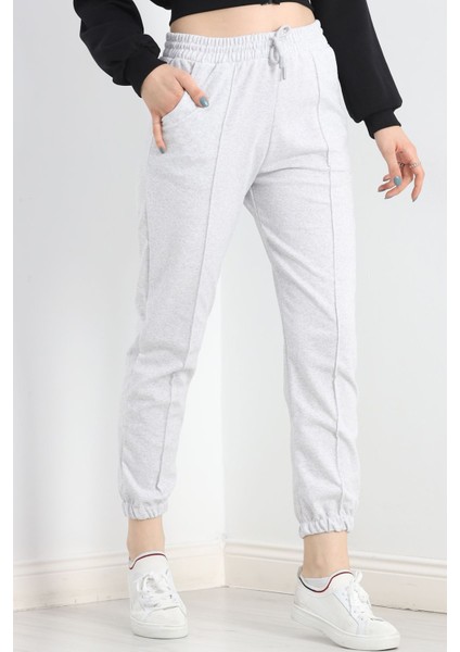 Çımalı Paça Lastikli Eşofman Altı Gri - 20092.1250. modelleri