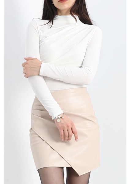 Drape Detaylı Bluz Beyaz - 20552.1595. modelleri