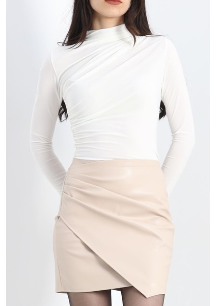 Drape Detaylı Bluz Beyaz - 20552.1595. indirimleri