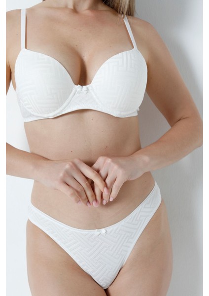 Sütyen Takım Labirent Desen Dolu Ekru - 2549.1783. modelleri