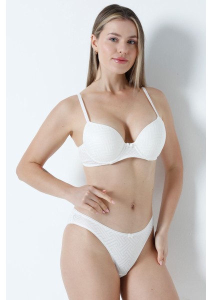 Sütyen Takım Labirent Desen Boş Ekru - 2549.1783-B. indirimleri