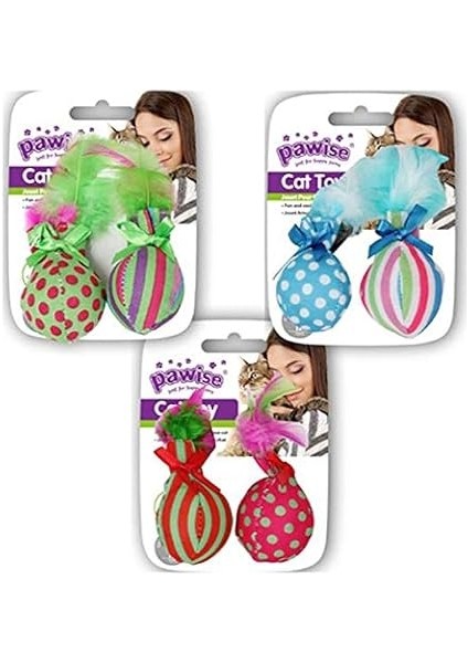 Catnipli Tüylü Top Kedi Oyuncağı 10 cm fırsatları