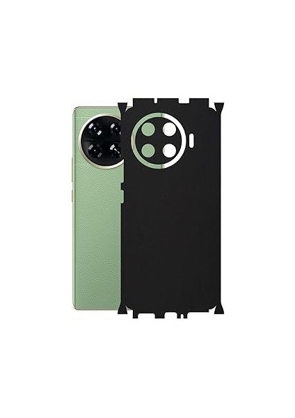 Tecno Spark 20 Pro Plus (Kj7) ile Uyumlu Mat Siyah Arka Kaplama