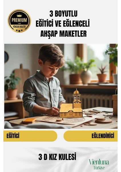 Yeni Sezon Eğitici Öğretici 3 Boyut Demonte Ahşap Zeka Geliştirici Boyanabilir Oyun Maket Puzzle