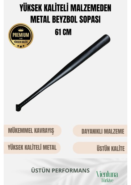 Üstün Tutuş Sağlayan Kırılmaz Ultra Dayanıklı Metal Süper Baseball Beyzbol Sopası 61 cm