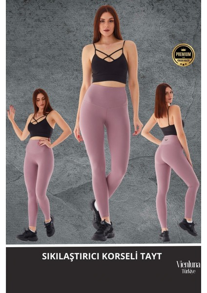 Deluxe Tasarım Vücut Şekillendiren Toparlayıcı Kaymaz Esnek Şık Spor Model Rahat Kullanım Tayt
