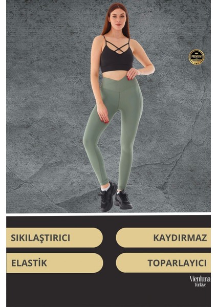 Yeni Sezon Yüksek Bel Sıkı Dokuma Tayt Cepli Iç Göstermez Yoga Fitness Gym Training Antrenman Taytı