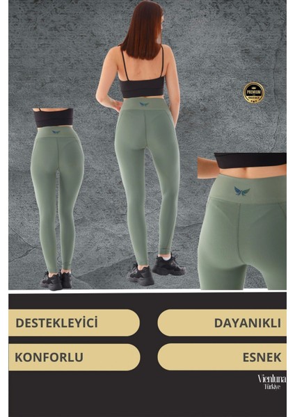 Yeni Sezon Yüksek Bel Sıkı Dokuma Tayt Cepli Iç Göstermez Yoga Fitness Gym Training Antrenman Taytı