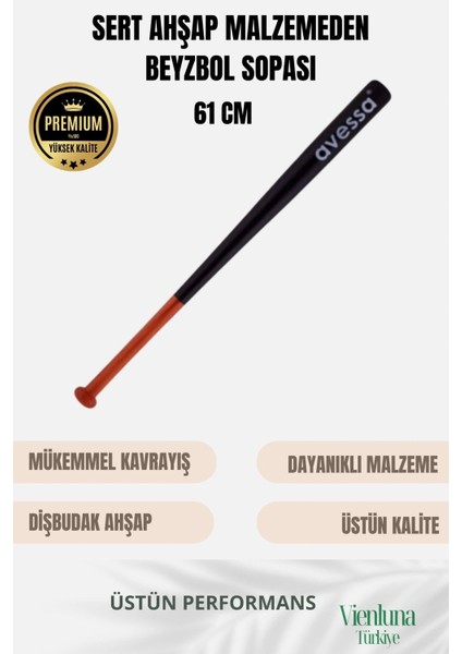 Özel Üretim Mükemmel Kavrayışlı Kırılmaz Dayanıklı Kaliteli Ahşap 28" Baseball Beyzbol Sopası 61 cm