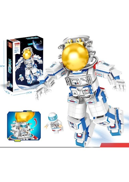Çocuk Yapı Taşları Astronot Modeli Taşınabilir Kutusu Çocuk Oyuncak (Yurt Dışından)
