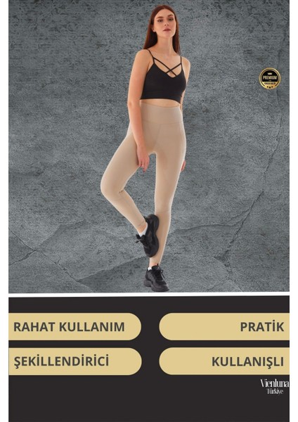 Yeni Sezon Yüksek Bel Sıkı Dokuma Tayt Cepli Iç Göstermez Yoga Fitness Spor Training Antrenman Taytı