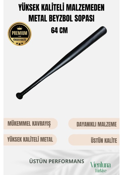 Özel Üretim Üstün Tutuş Sağlayan Kırılmaz Ultra Dayanıklı Metal 28" Baseball Beyzbol Sopası 64 cm