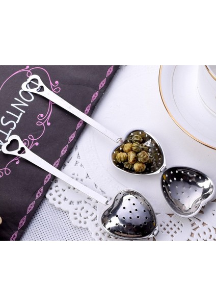 Paslanmaz Çelik Çay Süzgeci Örgü Kolu Kalp Şeklinde Çay Süzgeci (Yurt Dışından) fırsatları