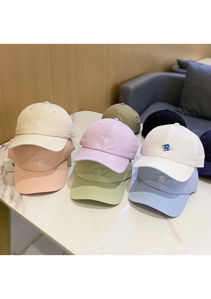Kadın Basit R Harfi Işlemeli Yumuşak Üst Beyzbol Şapkası Ilkbahar Ve Yaz Yeni Güneşlik Kadınlar Için Şapka Doruğa Çıktı (Yurt Dışından) fiyatları