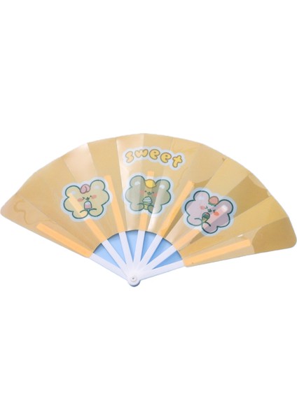 Karikatür Katlanır Fan Öğrenci Yaz Pp Küçük Fan Çocuk si Yaratıcı El Kranklı Fan (Yurt Dışından)