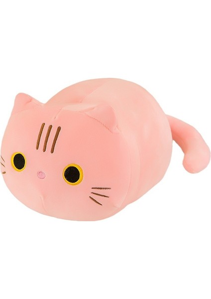 Kedi Peluş Oyuncak Sevimli Silindirik Yastık Yatak Yastık Yastık (Yurt Dışından)