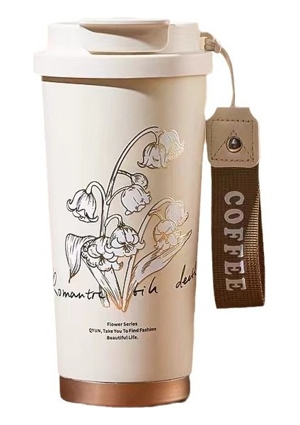 Çift Katmanlı Vadideki Zambak Kahve Fincanı, Yüksek Görünümlü, Yaratıcı Öğrenci Ikili Içme Fincanı (Yurt Dışından)