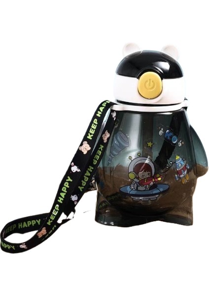 Çocuk Damlatmaz Bardak, Sevimli Karikatür Ilkokul Öğrencisi Düşmeyi Önleyici Sevimli Su Bardağı (Yurt Dışından)
