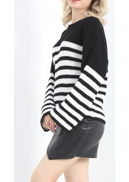 Ispanyol Kol Triko Bluz Siyahkemik - 11196.1577. modelleri