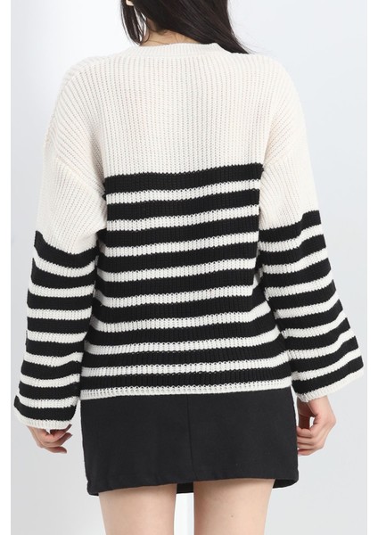 Ispanyol Kol Triko Bluz Lattesiyah - 11196.1577. modelleri