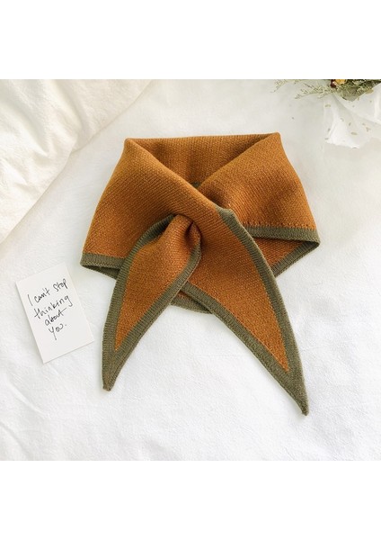 Kışlık Mini Üçgen Eşarp Sıcak Eşarp 80-100cmsonbahar Sarısı (Yurt Dışından)
