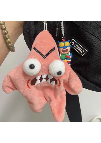 22Cm Hareketli Şiddetli Büyük Yıldız Okul Çantası Süsleme Bebek Peluş Oyuncak Kolye (Yurt Dışından)
