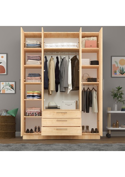 4 Kapaklı Gardırop 160CM