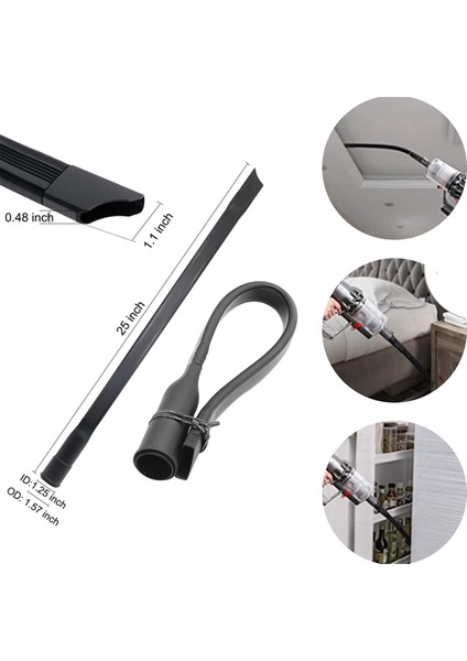 Ev Tipi Elektrikli Süpürge Ek Parçaları Aksesuarları - 2 12 Inç Ila 1 14 Hortum Adaptörü, Esnek Dar Alan Aracı (Yurt Dışından) modelleri