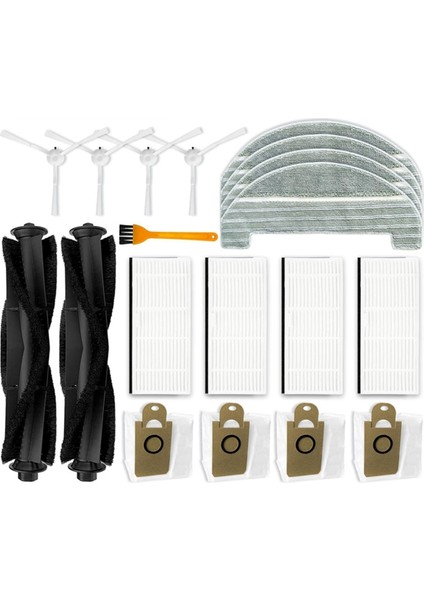 T10 Robot Süpürge Ana Yan Fırça Hepa Filtre Paspas Bezi Toz Torbaları Yedek Parçaları (Yurt Dışından)