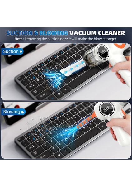 Kablosuz Araba Süpürgesi 9000PA Mini Kablosuz El Tipi 3'ü 1 Arada Taşınabilir Ev Için (Yurt Dışından) fiyatları