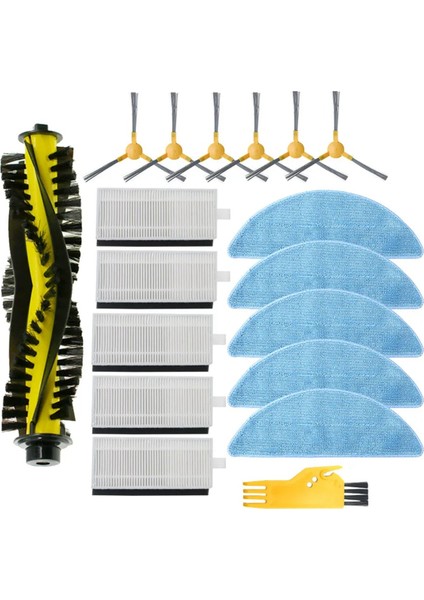 EXVAC660 880 Robot Süpürge Aksesuarı Değiştirme Kiti Için Yan Fırça Filtresi + Paspas Silindiri (Yurt Dışından)