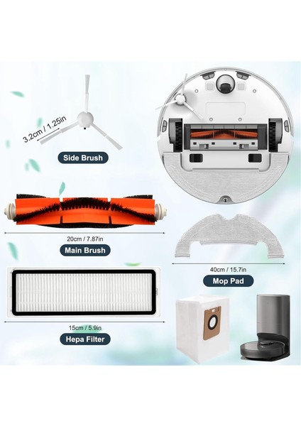 Bot Z10 Pro D10 Plus L10 Elektrikli Süpürge, Silindir Fırça, Filtreler, Yan Fırçalar Için Aksesuar Yedekleri (Yurt Dışından) fiyatları