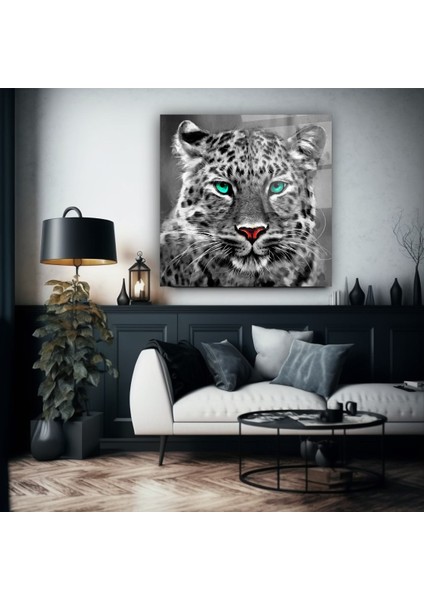 Leopar Cam Tablo | Hediyelik, Dekoratif, Ofis, Mutfak